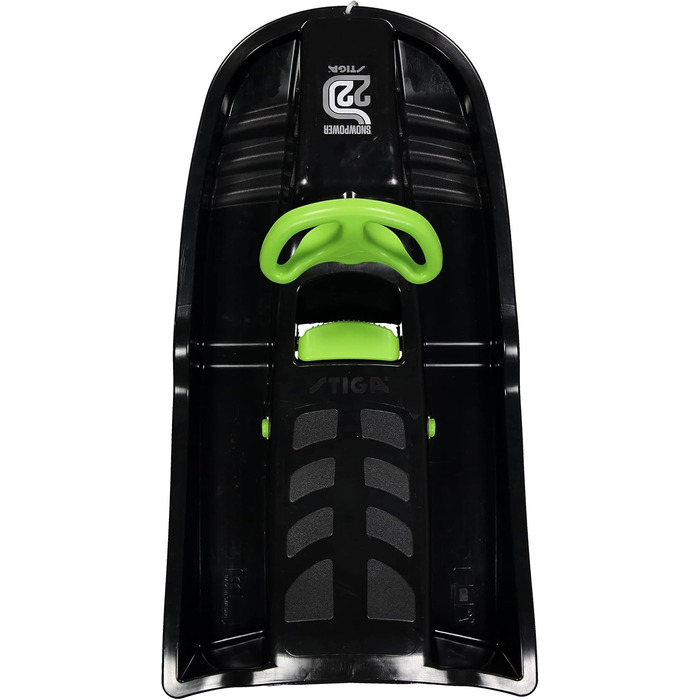 Дитячі сани STIGA Snowpower з кермом, від 5 років, зелено-чорні