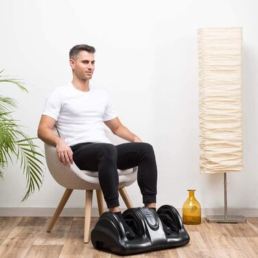 Електричний масажер для ніг GLOBAL RELAX VITALZEN SLIM з шиацу, розминанням і прогріванням – масажер для покращення кровообігу та зняття болю, інтуїтивна панель керування (Vitalzen Basic)