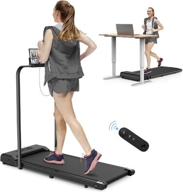 Електрична бігова доріжка bigzzia Walking Pad 2.5 к.с., складана, для дому та офісу, швидкість 1-10 км/год, до 120 кг, портативна з LCD-дисплеєм