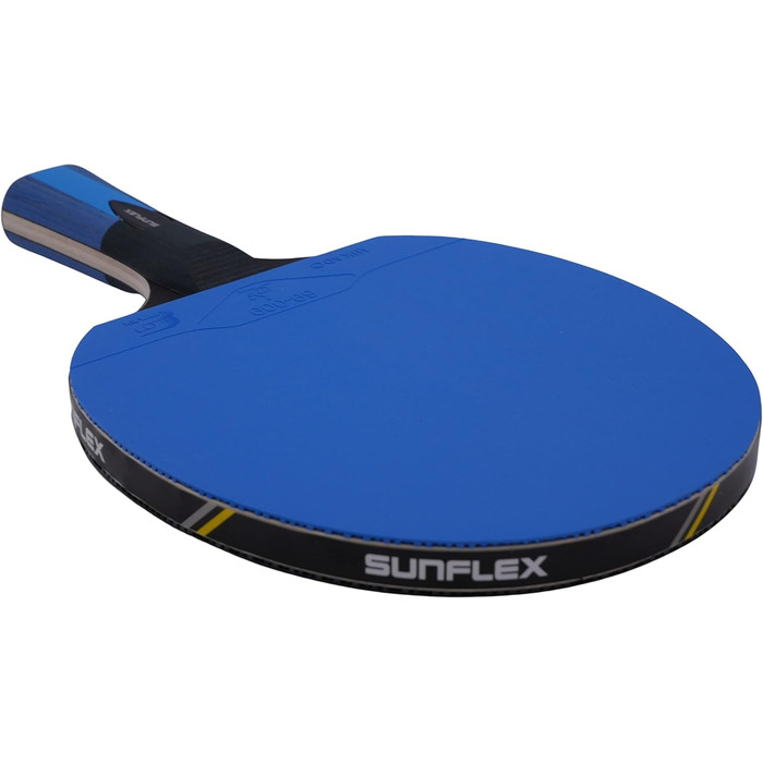 Професійна ракетка для настільного тенісу Sunflex Color COMP B45, ITTF, синя накладка, увігнута ручка