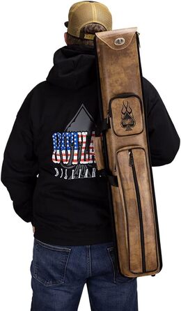 Чохол для бильярдного кия Outlaw Nexus - для 3 кия та 5 насадок, з дизайном Flammen