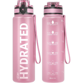 Спортивна пляшка Sahara Sailor, 750 мл, BPA-free, тритан, герметична, для води, велосипеду, кемпінгу, йоги, спортзалу, рожева