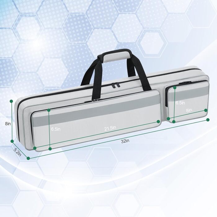 Чохол для більярдних київ Billardstocktasche: м'який, з декількома кишенями для 4 руків'їв та 5 концов, з рюкзак-лямками (сірий)