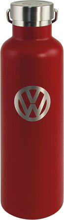 Термос BRISA VW Collection оригінальний Volkswagen, подвійні стінки, вакуумний, нержавіюча сталь, 735 мл, червоний, логотип VW
