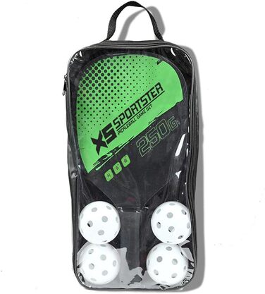 Набір для піклболу Lixada: 2 ракетки та 4 м'ячі (зелений)