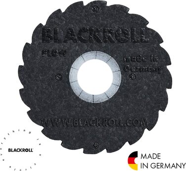BLACKROLL® FLOW міофасціальний ролер для самомасажу, середня жорсткість, чорний, з карткою вправ