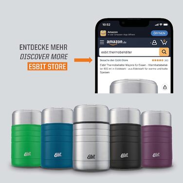 Термос для їжі Esbit Majoris 1000 мл, зелений, харчовий контейнер для збереження тепла