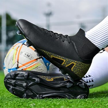 Футбольні черевики для чоловіків, жінок, дітей (хлопчиків та дівчаток) - для штучного газону, залу, тренувань. AG, FG, TF. Розмір 35 EU, колір чорний