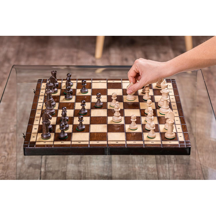 Шахи дерев'яні Square 40x40 см – комплект шахова дошка та фігури для гри, спортивний набір