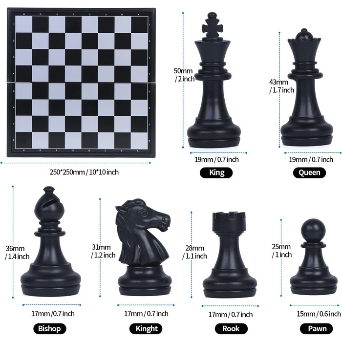 Набір для гри 3-в-1 (шахи, шашки, нарди) магнітний FISHOAKY, чорно-білий, 31х25 см, для дітей та дорослих