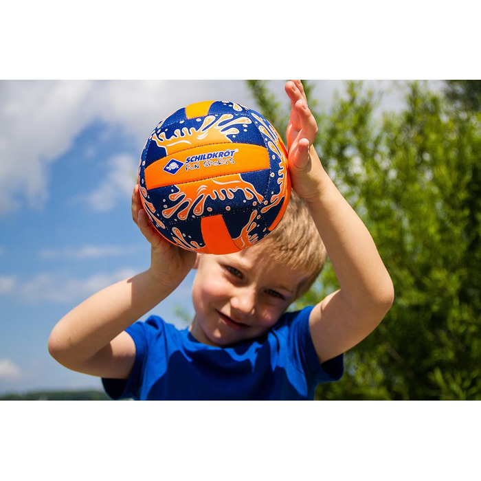 Волейбольний м'яч Schildkröt® Mini з неопрену, розмір 2, Ø 15 см, з приємною на дотик текстильною поверхнею, стійкий до морської води, ідеальний для маленьких дитячих рук, помаранчевий