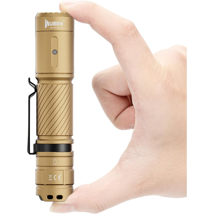 Ліхтарик WUBEN C3 LED: 1200 Люмен, USB-C, IP68, 6 режимів, тактичний, для кемпінгу, тактичний ліхтарик