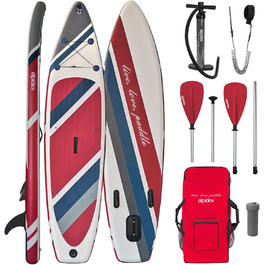 Надувна SUP-дошка ALPIDEX 320×76×15 см, комплект: весло, плавці, насос, ремінець, ремкомплект, сумка, до 200 кг