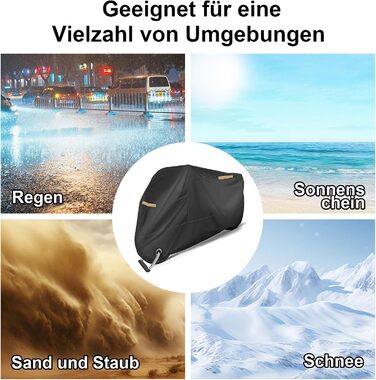 Захисний чохол для мотоцикла XXL, вологостійкий, 210D Oxford, з отворами для замка, для скутера, мопеда, моторолера (245x105x125 см)