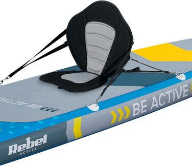 SUP дошка Rebel Electro Brett 350 см з насосом, веслом та рюкзаком (RBA-4501-BL) - надувна, Drop-Stitch