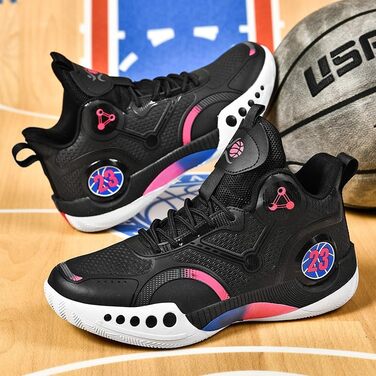 Баскетбольні кросівки для чоловіків та жінок, High Top, антиковзаючі, для занять спортом та прогулянок, зелені (38 EU, чорні)