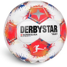 М'яч Derbystar Bundesliga Brillant Replica Light 5 - білий, синій, червоний