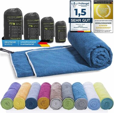 LightDry® Original Мікрофіброве спортивне рушник - туристичне рушник для рюкзака, спортивне та фітнес рушник для плавання. Швидковисихаюче, антибактеріальне рушник 200 x 100 см Petrol