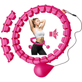 Обруч для фітнесу Smart Hoop з вагою, 32 вузли (57-165 см), для дорослих, для схуднення, фітнесу та розваг, червоний