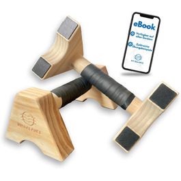 Дерев'яні бруси для віджимань My Balance Premium з Grip-Tape – паралетси для кросфіту та калістеніки, міцні та безпечні для суглобів