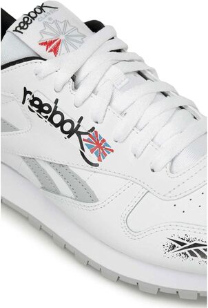 Кросівки Reebok Classic Leather Unisex, біло-чорно-червоні (36 EU)