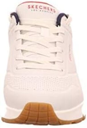 Кросівки Skechers Uno Stand On Air для чоловіків, білі, Durabuck, темно-синій, червона окантовка, 41.5 EU