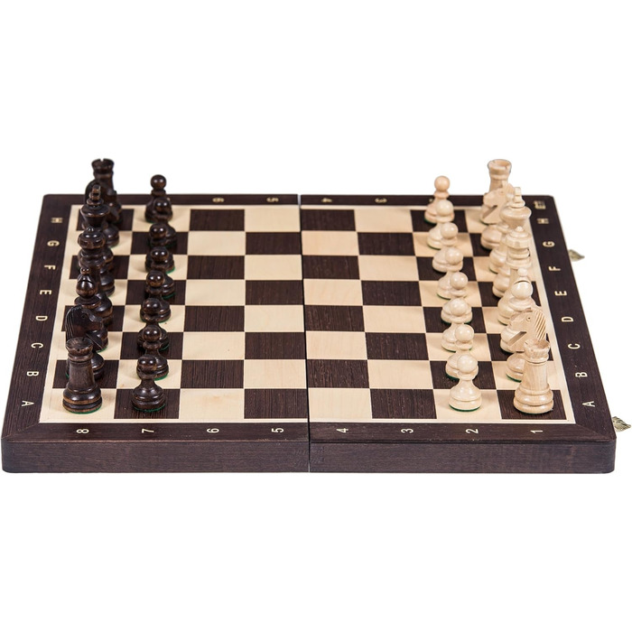 Шахи дерев'яні Square Pro Schach Nr 4 WENGE, шахова дошка та фігури Staunton 4