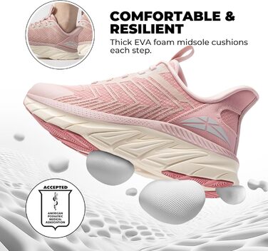 Жіночі спортивні сліпони ALLSWIFIT – зручні, дихаючі, з неслизькою підошвою, для бігу, тенісу, фітнесу, крос-тренінгу, білі (40 EU, Рожевий)