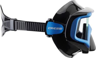 Маска для снорклінгу та фрідайвінгу Cressi Liberty (2/3 скла), прозора/синя