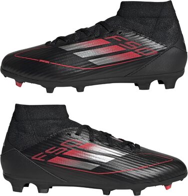 Дитячі футбольні бутси adidas F50 League Mid FG/MG - чорний, червоний, металік (28.5 EU)