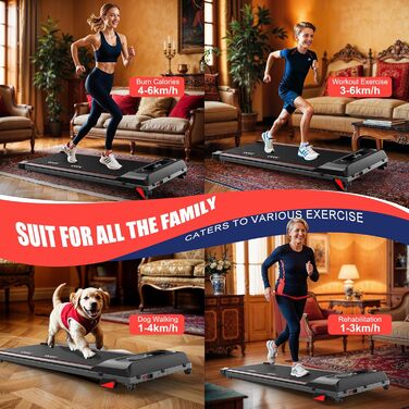 CharonFit біговий тренажер для дому Walking Pad: потужність 2.25 PS, вантажопідйомність 100 кг, нахил 4%, швидкість 1-10 км/год