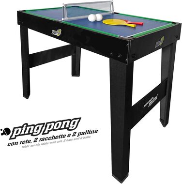 Мультиігровий стіл Sport1 Supertable Mini 5-в-1: футбол, хокей, більярд, теніс, керлінг, 97,5x48x69 см, з аксесуарами