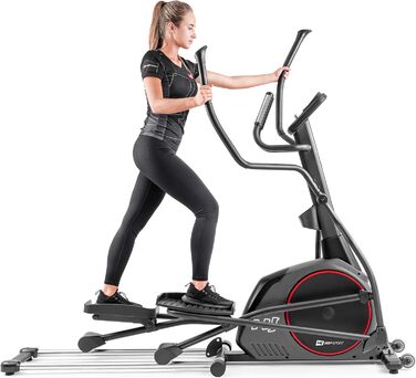 Еліптичний тренажер Hop-Sport HS-095CF з килимком, 30 кг маховик, макс. вага 135 кг, сірий
