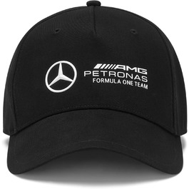 Кепка Mercedes AMG Petronas F1 з 3D логотипом команди, чорна, універсальний розмір