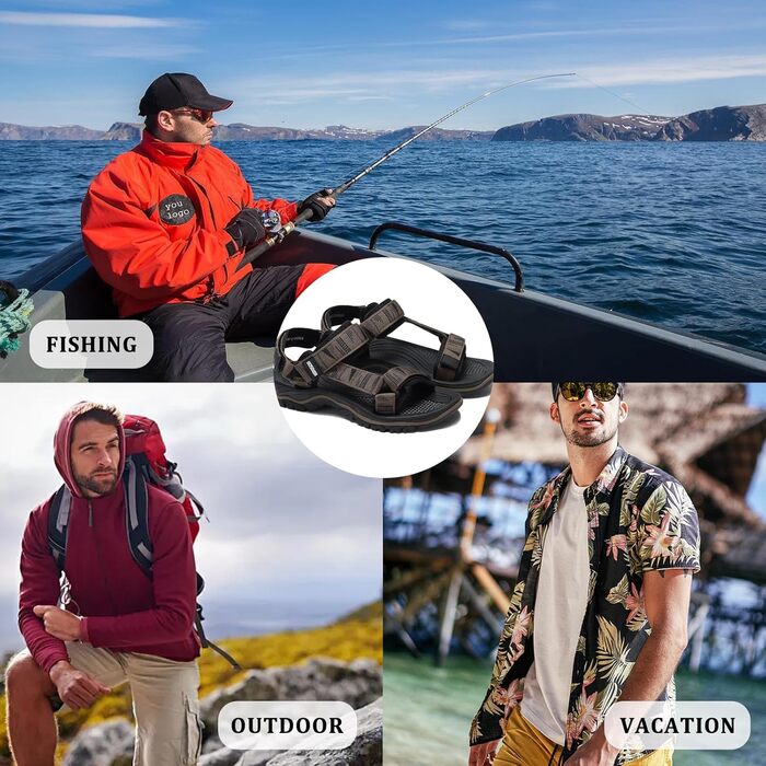 Чоловічі трекінгові сандалі SYKT для туризму та відпочинку (армійний зелений, 40 EU)