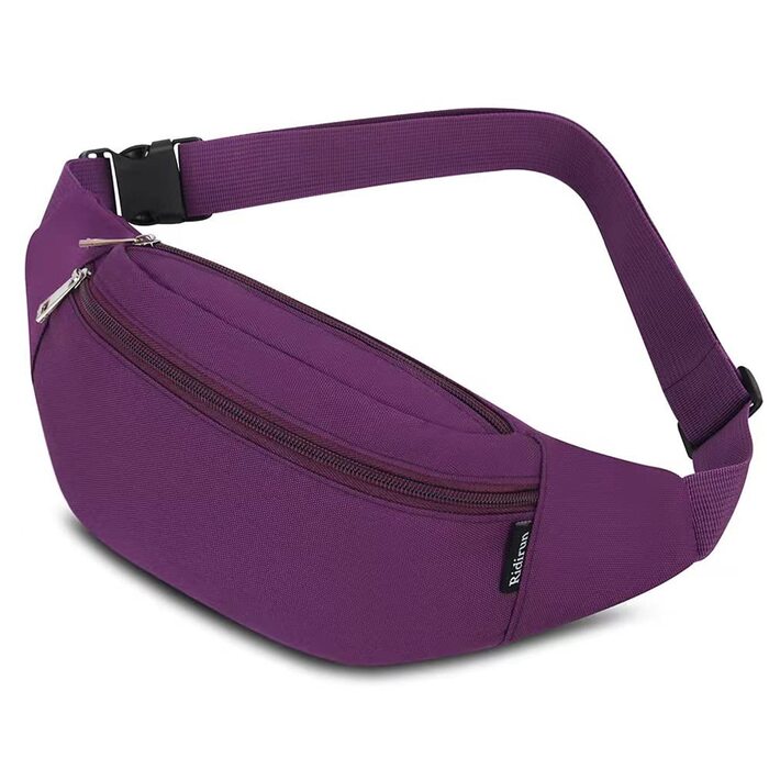 Сумка на пояс жіноча та чоловіча Bauchtasche для фітнесу, спорту, велосипеда, кемпінгу. Лілова, універсальний розмір