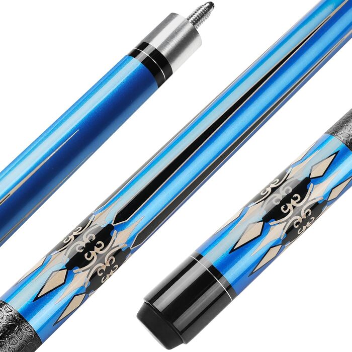 Більярдний кий 20oz, 58' професійний, 13mm вершина, для більярдного столу, 8/9 куль, синій