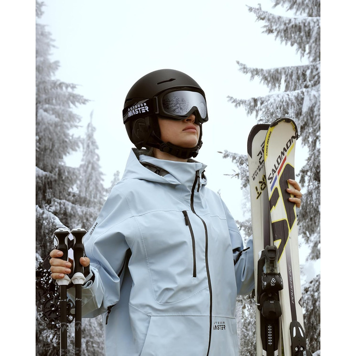 Шолом OutdoorMaster ELK MIPS з маскою для лиж та сноуборду - чорний мат, для чоловіків, жінок та підлітків