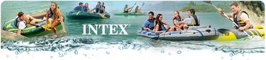 Надувний двомісний каяк Intex Explorer з веслами та насосом