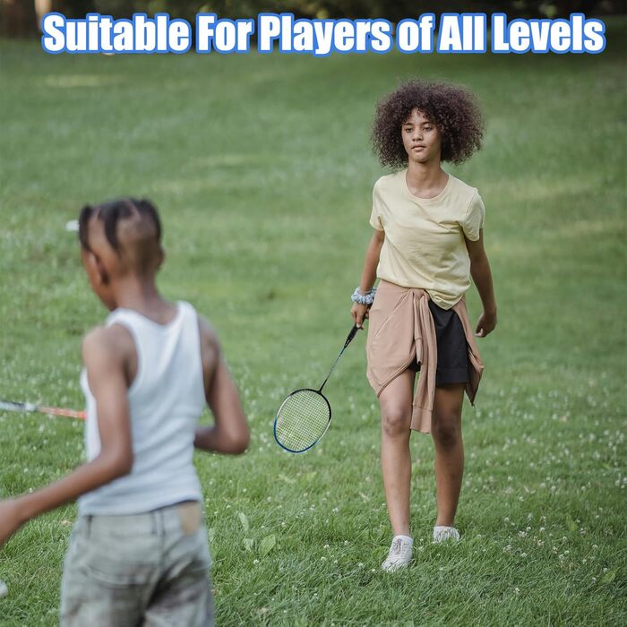 Набір для бадмінтона Magicorange (4 шт.): ракетки, воланчики, намотка, сумка. Червоний та зелений (синій та зелений)