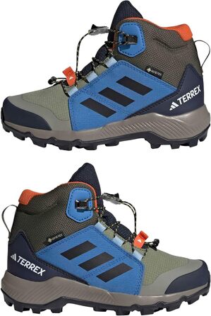 Дитячі трекінгові черевики Adidas Terrex Mid Gore-TEX для дітей (5.5 UK, Tent Green Core Black Ray Blue)