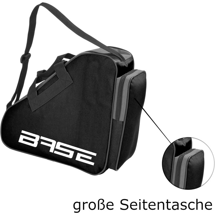 Сумка для ковзанів BASE Skatebag: містка, з ручками та регульованим ременем, зелено-чорна