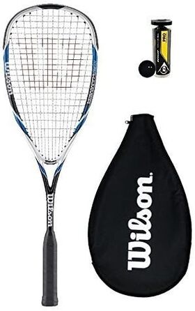 Ракетка для сквошу Wilson Hyper Hammer 120 PH синя + 3 професійні м'ячі