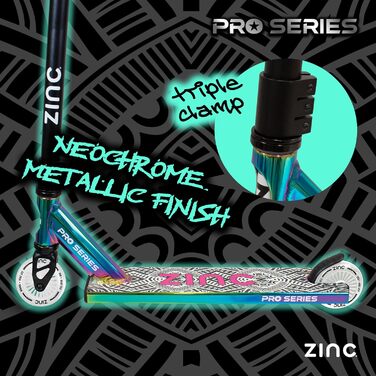 Дитячий трюковий ролер Nasty Neochrome: легкий, з професійним кермом, ABEC-підшипниками та колесами 100 мм