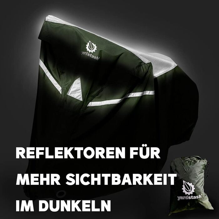 Гараж для велосипедів YardStash на 3 велосипеда - водовідштовхувальний захисний чохол з блискавкою та світловідбиваючими елементами XXL