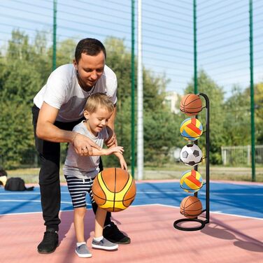 Стійка для зберігання м'ячів: футбольних, баскетбольних та інших. 5-рівнева, вертикальна, органайзер для спортивного інвентарю