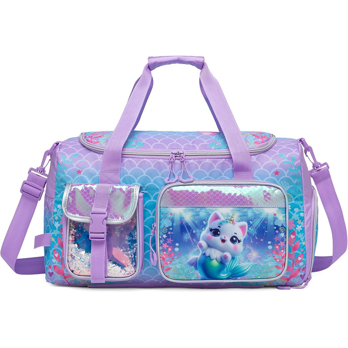 Дитяча спортивна сумка HTgroce для дівчаток з відділенням для взуття. Ідеальна для танців, спорту, ночівок та подорожей