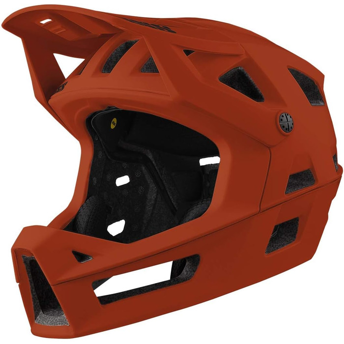 Велосипедний шолом IXS Trigger FF MIPS для ендуро, оливковий/помаранчевий, XS