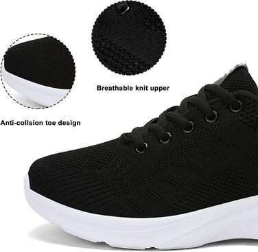 Жіночі кросівки Hitmars для бігу та фітнесу: зручні, з амортизацією, для занять спорту та прогулянок. Розміри EU 36-46, кольори: чорний, рожевий, червоний, помаранчевий, фіолетовий