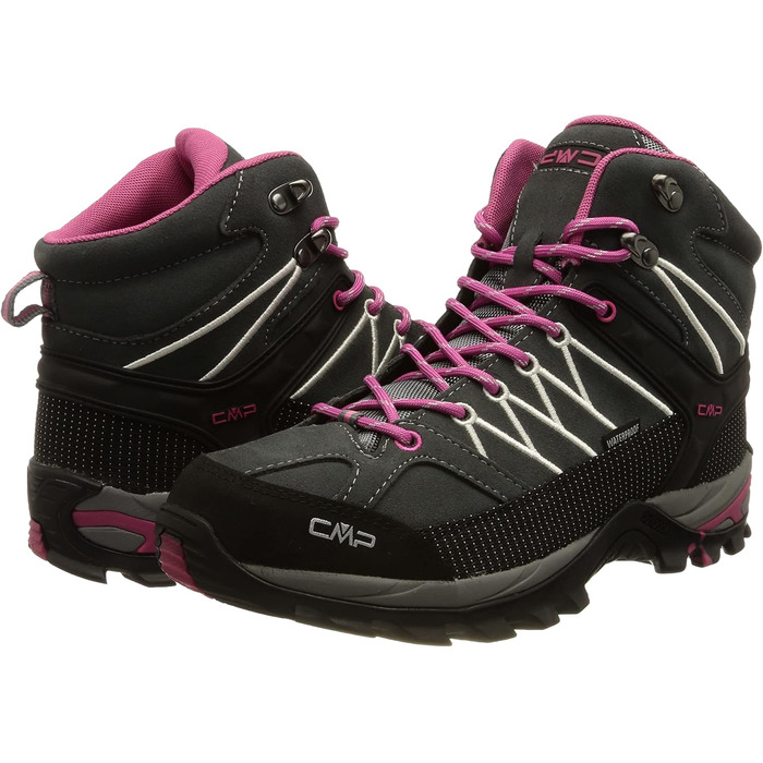 Черевики трекінгові жіночі CMP Rigel Mid WP, сіро-фуксія-айс, 43